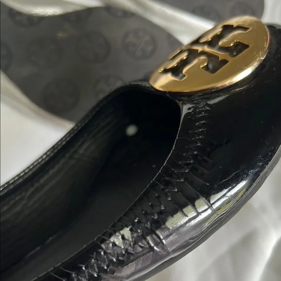 Tory Burch Black and Silver Ballet Flats - Picture 3 of 4